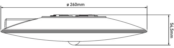 LED vonkajšie stropné svietidlo s pohybovým senzorom VISTA LED/15W/230V pr. 26 cm IP54 biela