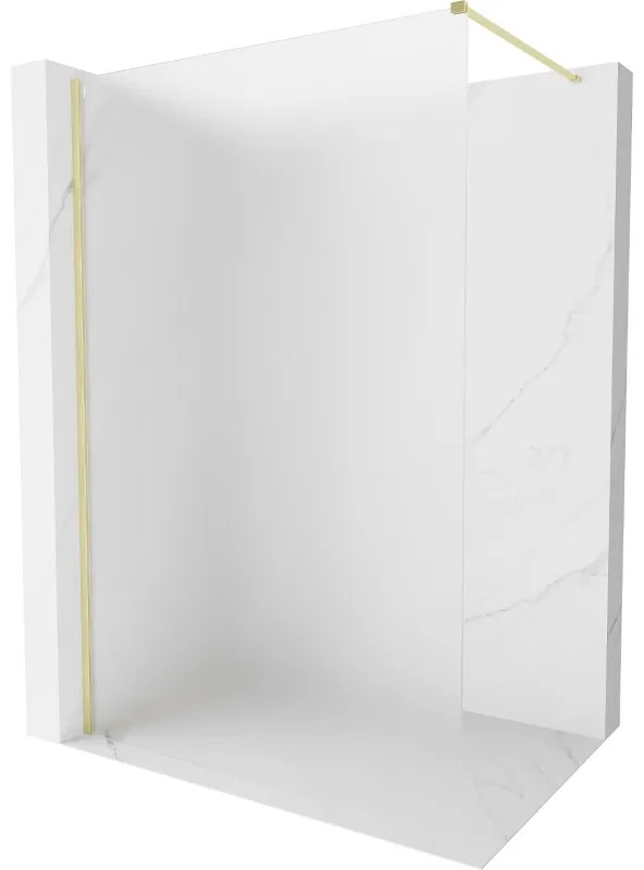 Mexen Kioto-X, sprchová zástena 160 x 200 cm, 10mm sklo námraza, zlatý matný profil, 800-160-101-55-30-X