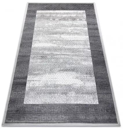 Moderný koberec NOBLE 1512 64 vzor rámu, Grécky vintage - Štrukturálny, dve vrstvy rúna, krémová sivá Veľkosť: 140x190 cm