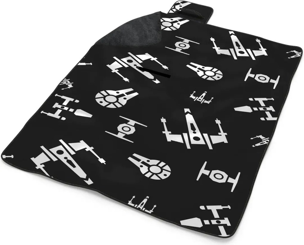 Sablio Plážová deka Star Wars Vesmírne lode Pattern: 200x140 cm