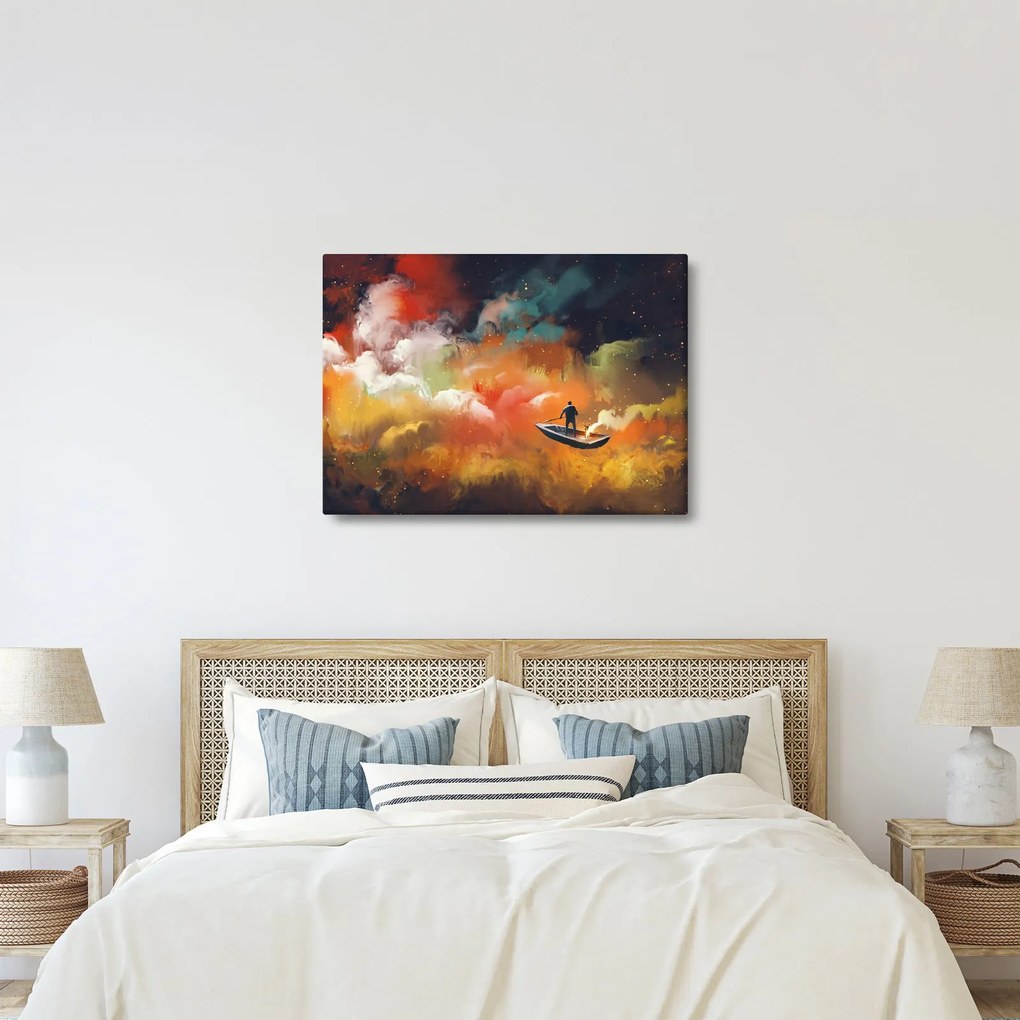 Obraz - Muž plaviace vesmírom (70x50 cm)