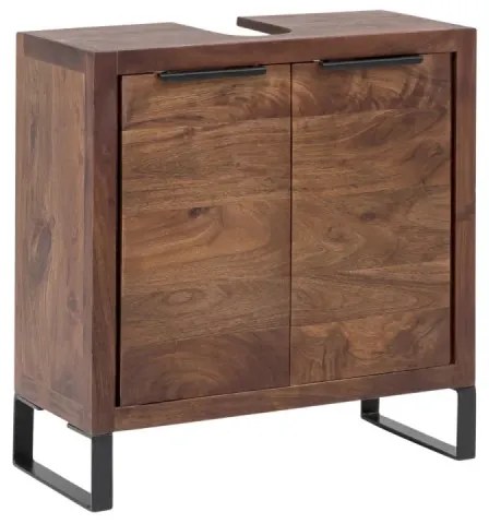 furniture-nabytek.cz - Masívna skrinka pod umývadlo Sydney z akácie, lakovaná, hnedá – 56×25×60 cm