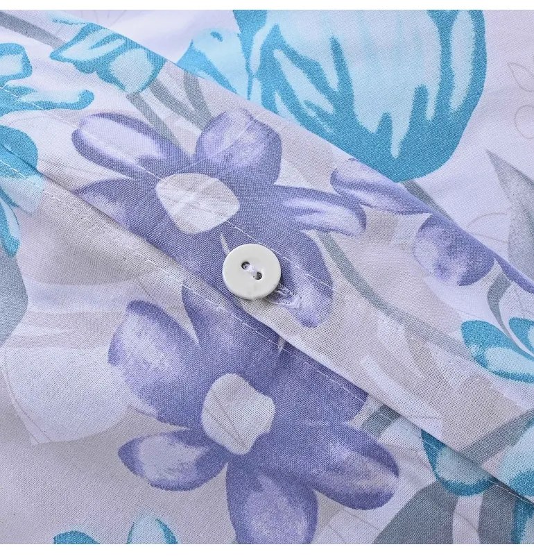 Obliečky bavlnené Kiara modré EMI, Štandardný set jednolôžko obsahuje 1x 140x200 + 1x 70x90