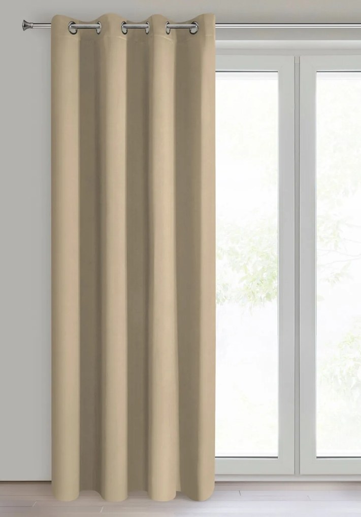 ZÁVES NA KÚŽKOCH NERISA 140X250 CM BÉŽOVÁ