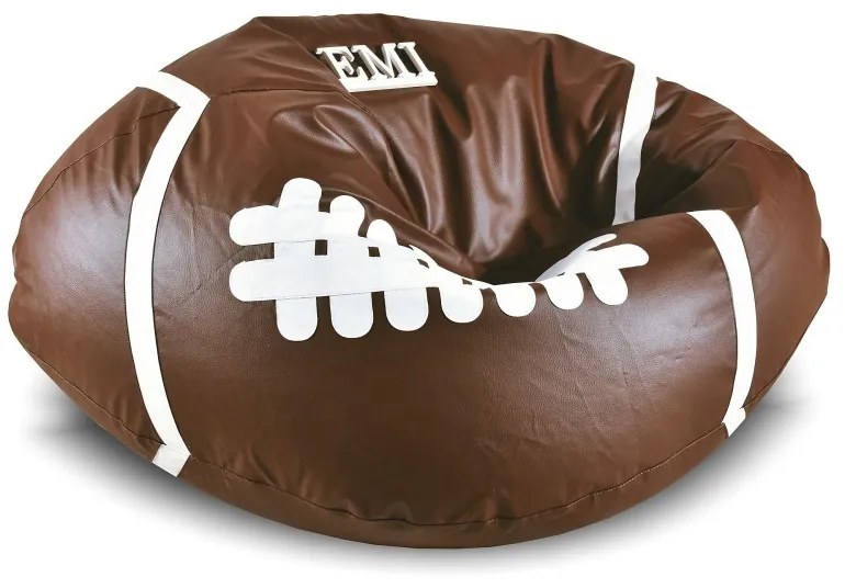 Sedací vak lopta tmavohnedá EMI