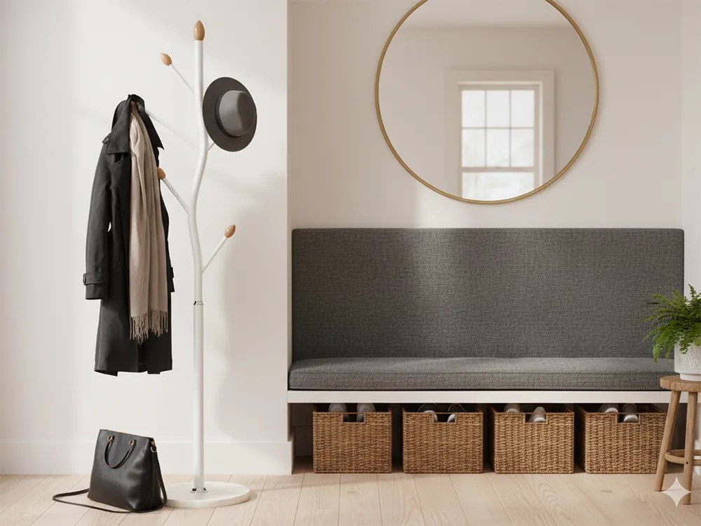 CH Stojanový vešiak Bungund - biela