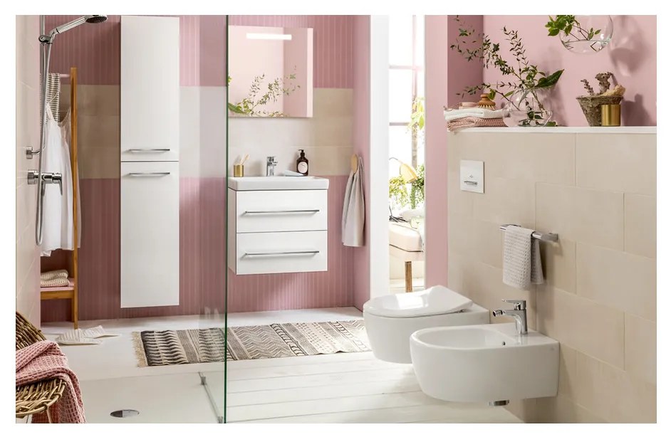 Villeroy & Boch AVENTO : vysoká skrinka 350x1760x372mm, 2 dvierka, pánty vľavo, Nordic Oak, A89400VJ