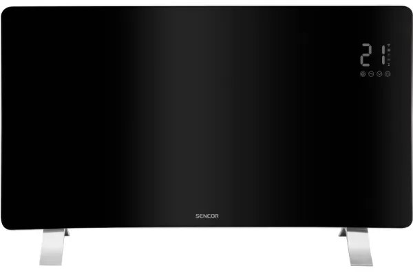 Sencor - Inteligentný elektrický priamotop/konvektor 1200/2400W/230V IP24 Wi-Fi čierny