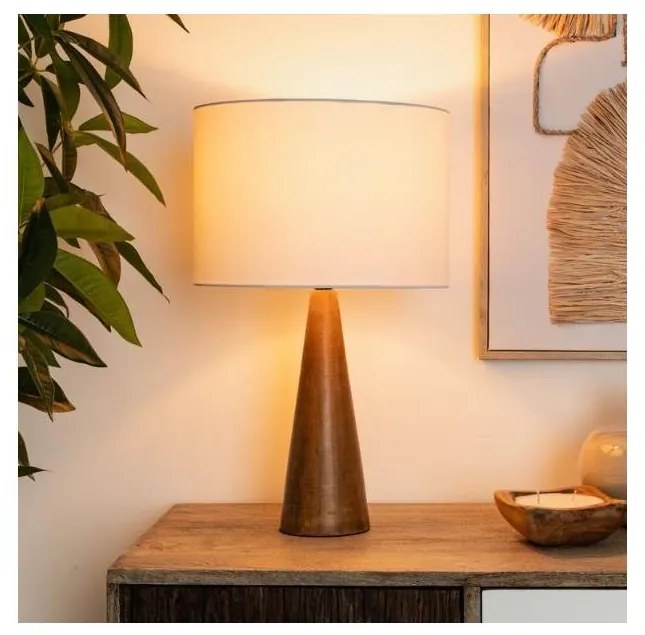 Atmosphera - Stolná lampa AINA 1xE27/25W/230V borovica