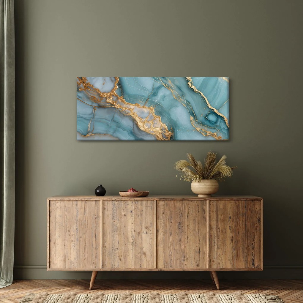 Obraz - Tyrkysový mramor (120x50 cm)