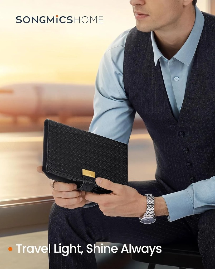 3-hodinový obal, cestovný hodinový box 22×14,5×4,5 cm, v farbe atramentovo čiernej