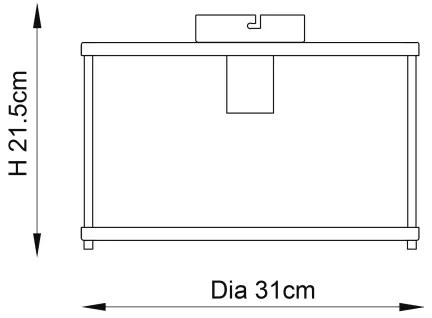 Endon 96150 - Stropné svietidlo HOPTON 1xE27/10W/230V lesklý chróm
