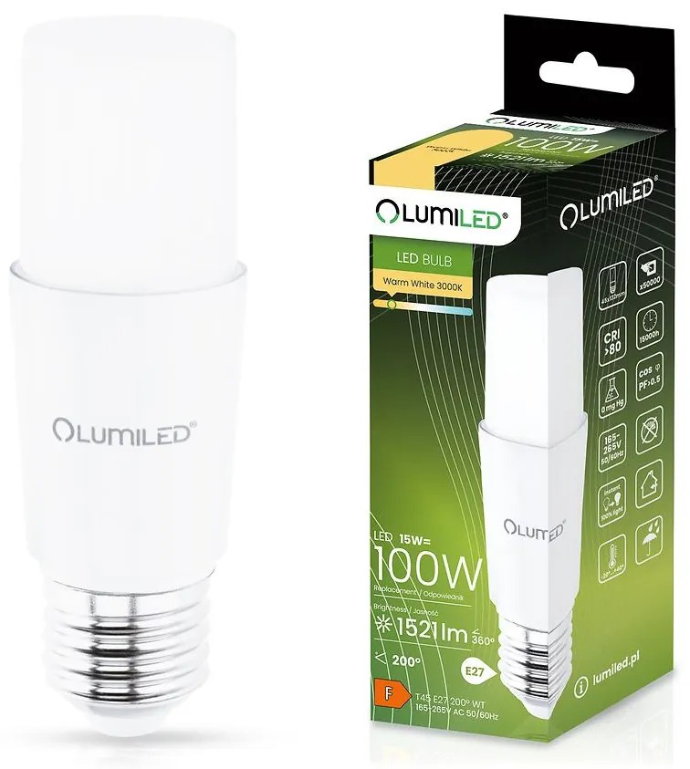 Žiarovka LED STICK 15W 1521LM E27 CB CCD