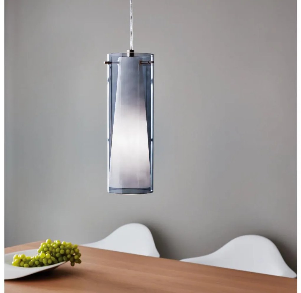 EGLO 90304 - Luster závesný PINTO NERO 1 x E27/60W dymová