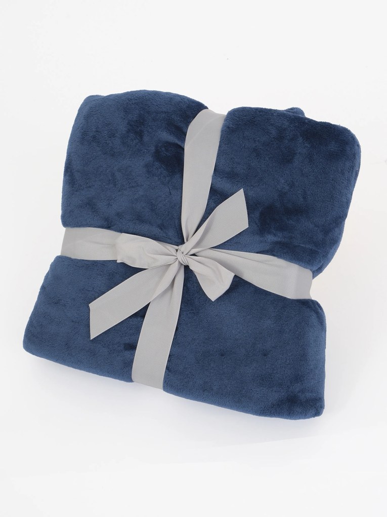 Deka mikroplyš Exclusive 150 × 200 cm – Laura námornícka modrá