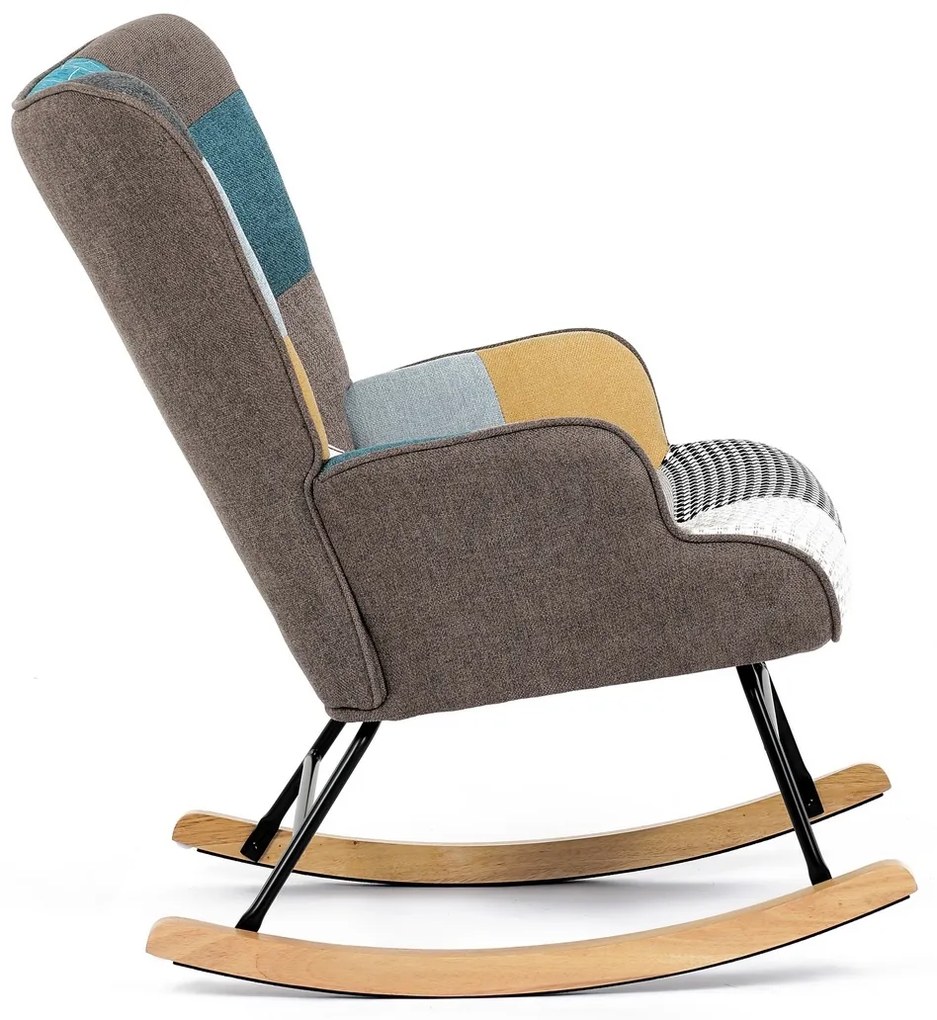 Hojdacie kreslo PW2, patchwork