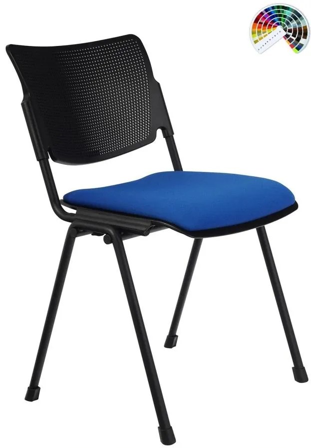 ALBA Konferenčná rokovacia stolička MIA plast čalúnenie FILL, SUEDINE