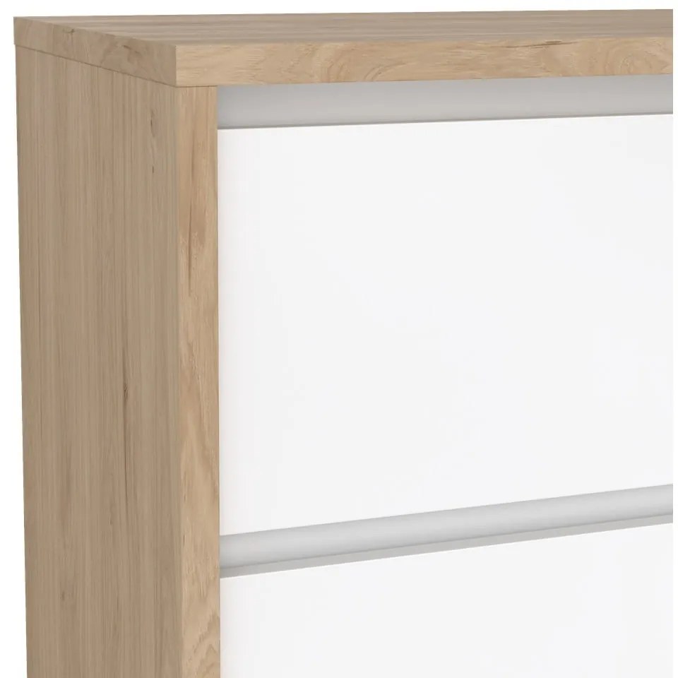 Biela/v prírodnej farbe komoda v dekore duba 80x84x48 cm Next – Tvilum