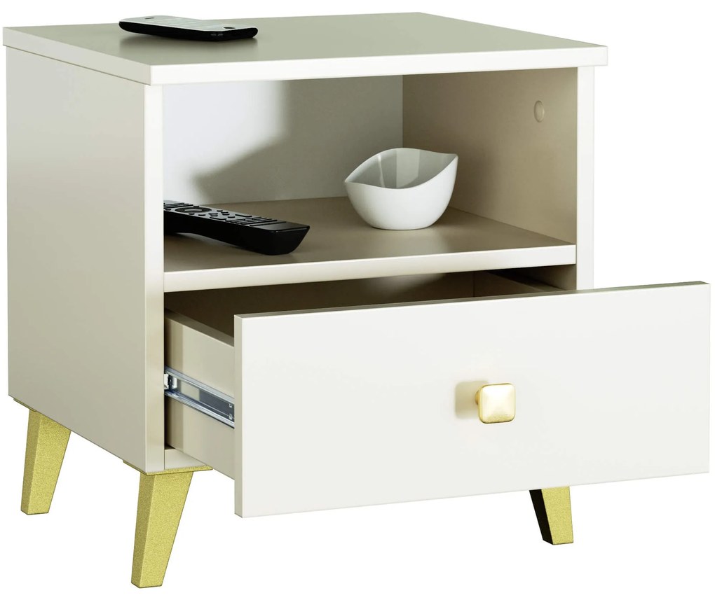 Noční stolek MOBI K-01 kašmír/zlatý