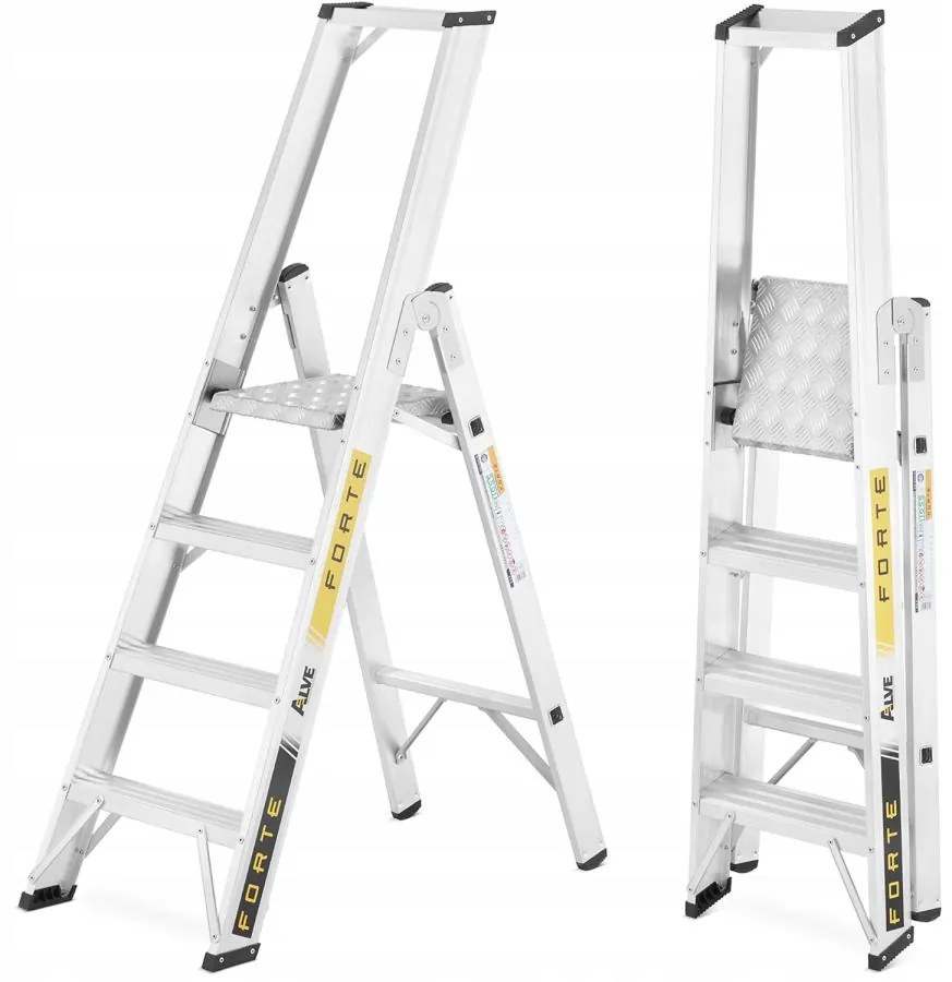 ALVE Schodíky jednostranné hliníkové 9304 PROFI PLUS FORTE