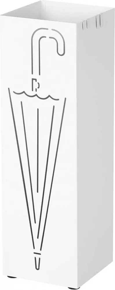 Stojan na dáždniky Alfréd, 49 cm, biela