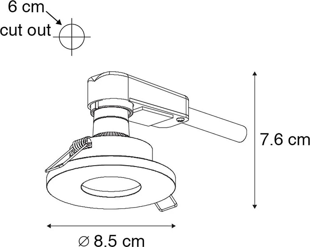 Inteligentné vstavané bodové svetlo biele vrátane Wifi GU10 - Shed