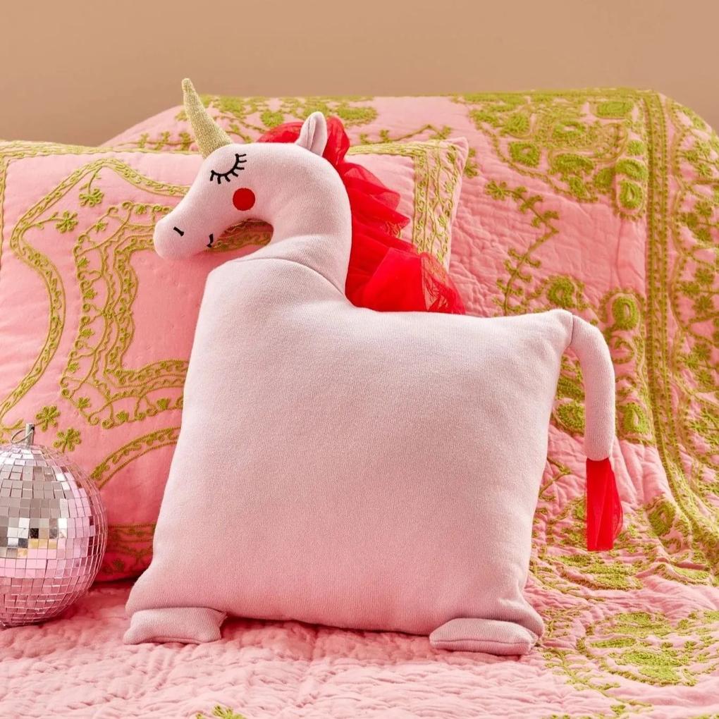 rice Dekoratívny vankúš Unicorn Pink 50 x 40 cm