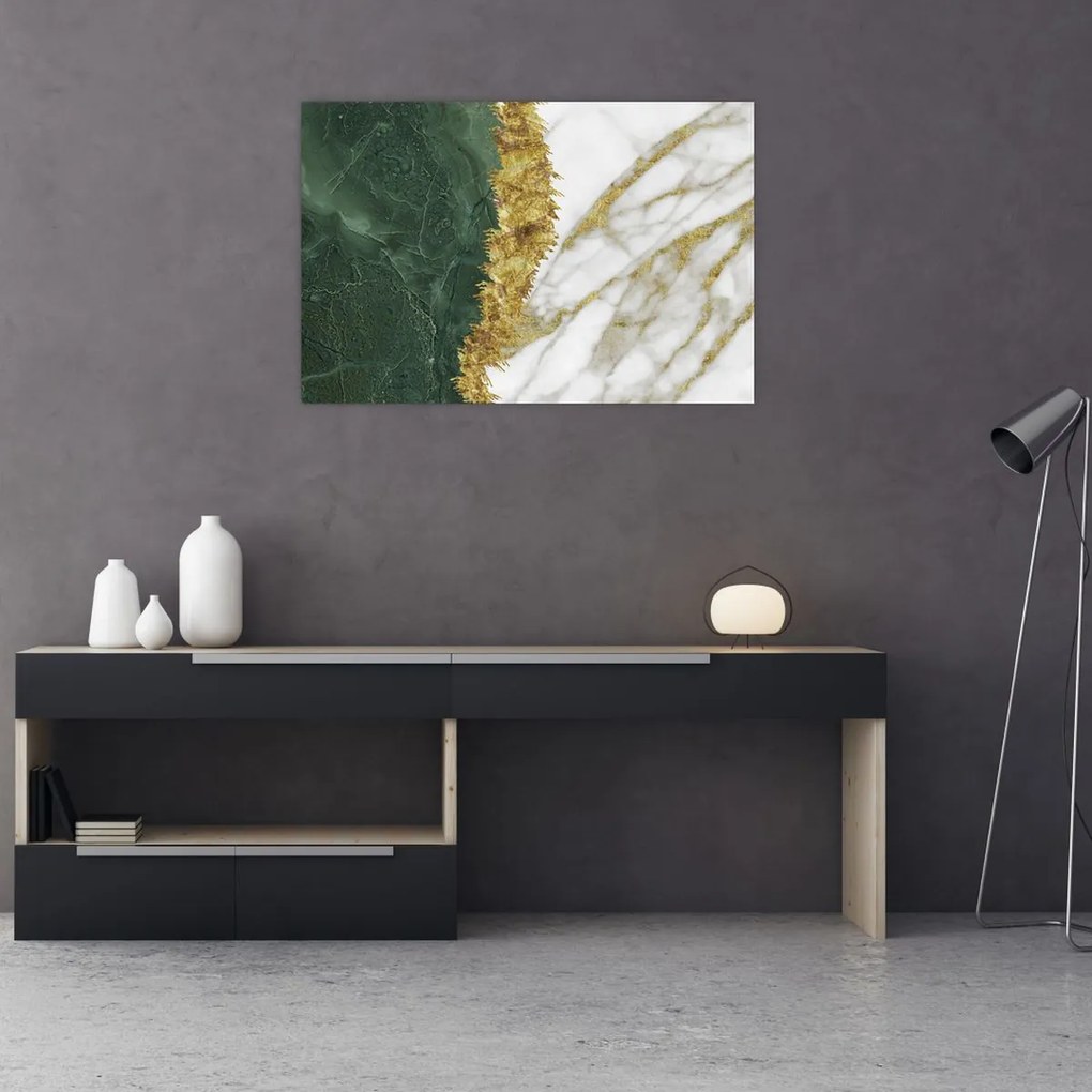 Obraz - Zelený mramor N⁰1 (90x60 cm)