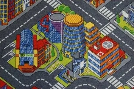 Detský koberec ULIČKA BIG CITY šedej