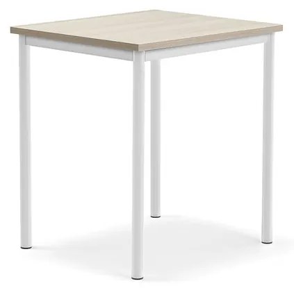 Stôl BORÅS PLUS, 700x600x760 mm, laminát - jaseň, biela