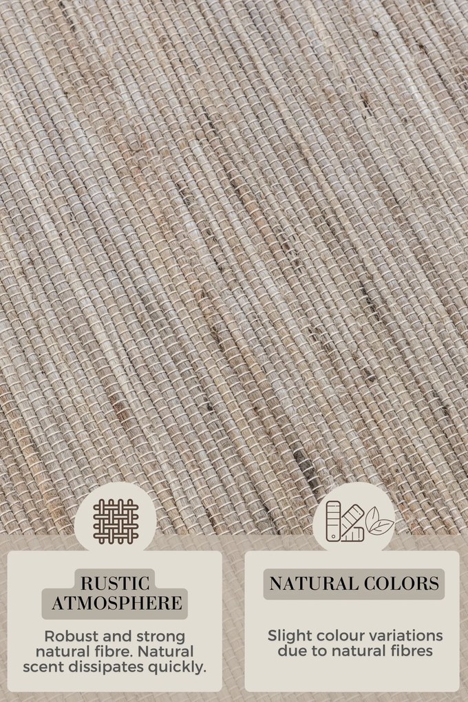 Hanse Home, Koberec behúň Handloom 105962 Dhaka Grey Brown, 80x200, béžová, chodba / predsieň