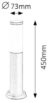 Rabalux 8147 - Vonkajšia lampa BLACK TORCH 1xE27/25W/230V IP44