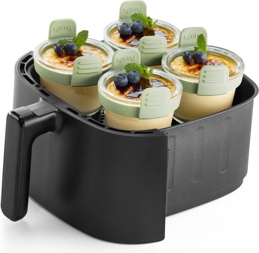 Sklenené formy do teplovzdušnej fritézy v sade 4 ks ø 9,5 cm – Lékué