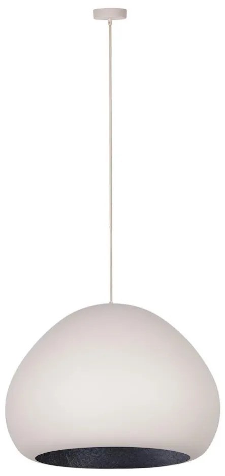 Luster na lanku LAVA 1xE27/15W/230V krémová/čierna