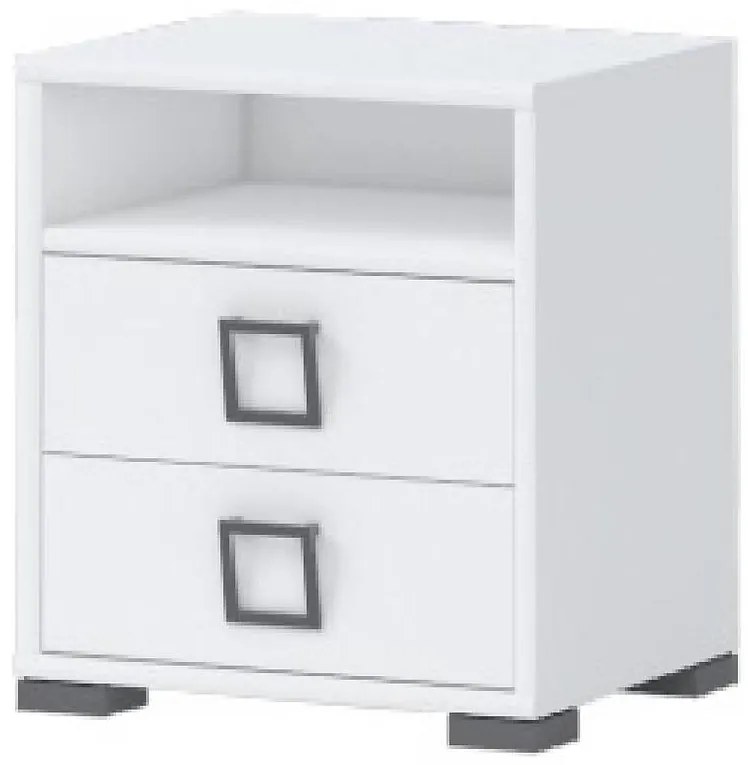 Nočný stolík Kiki NS2-BE/KI-15 white/white
