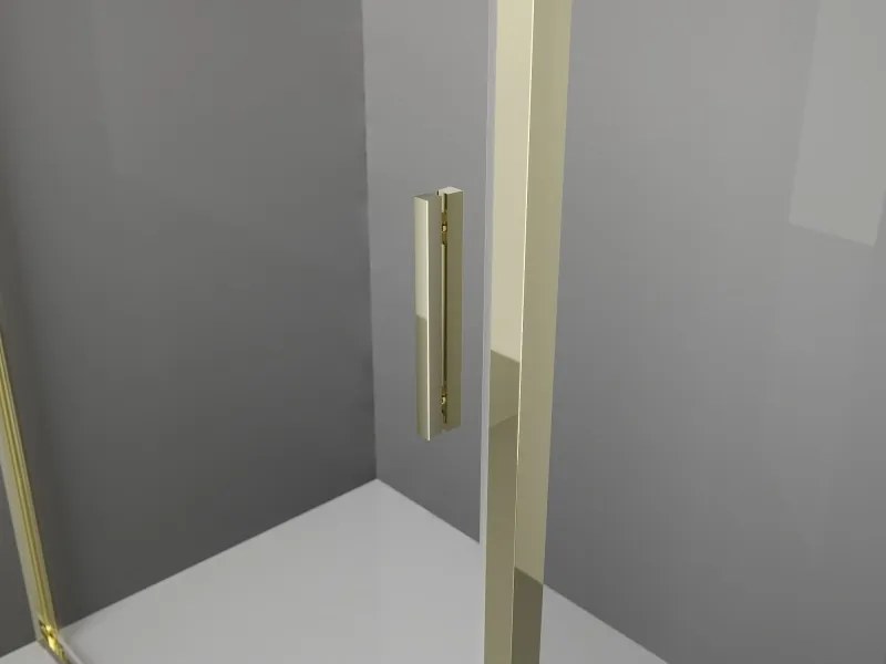 Mexen Exo, posuvný sprchový kút 95 x 80 cm, číre sklo, zlatá, 8151-095-080-50-00