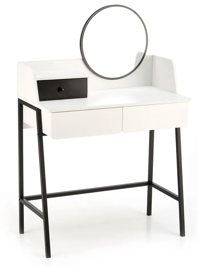 Toaletný stolík AGNES 120 cm biely-čierny