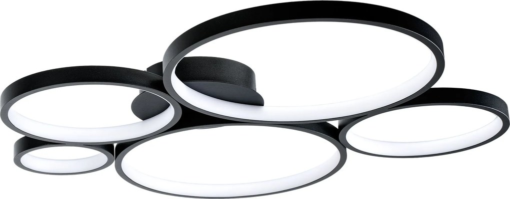 Toolight Toolight, LED stropné svietidlo 63x61cm, 45W, 4000K, 2500lm, APP1911-C, čierna matná, OSW-66059