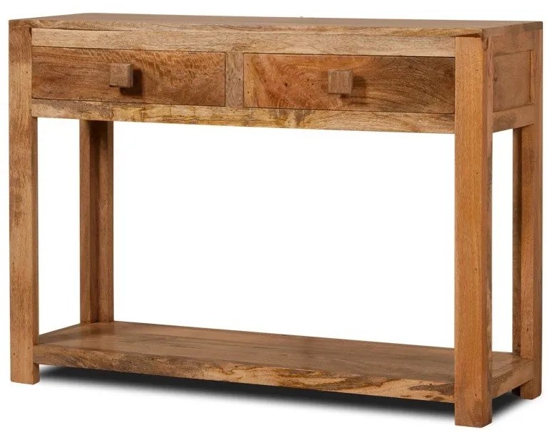 furniture-nabytek.cz - Konzolový stolík so šuplíkmi 110x76x35 z dreva mango