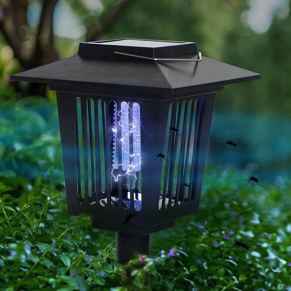 Bluegarden Rea, LED solárna lampa J-22 Black, OGR-02107