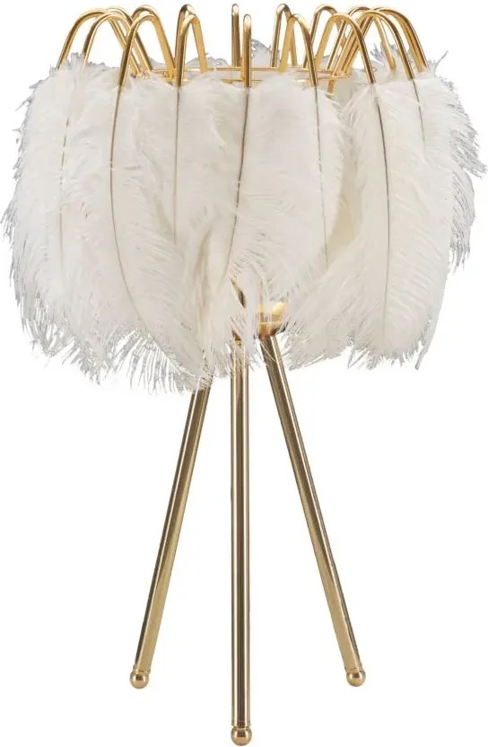 Stolová lampa Feather Stand 60 cm bielo-zlatá