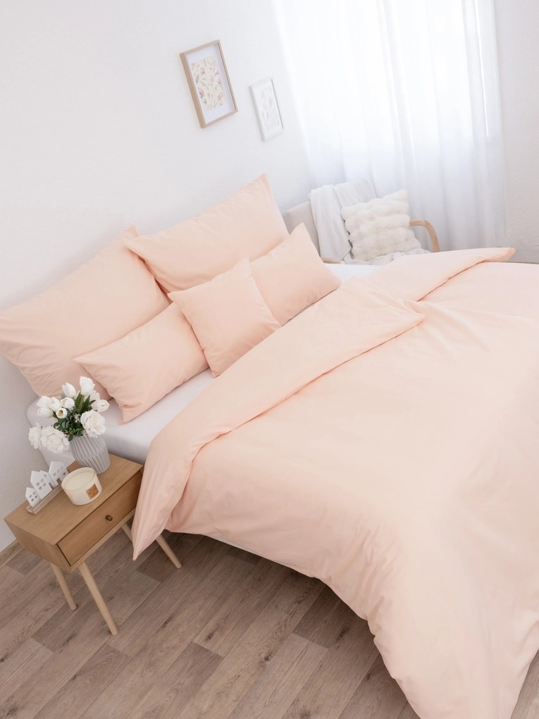 Predĺžené bavlnené obliečky Renforcé - Jasmine lososová