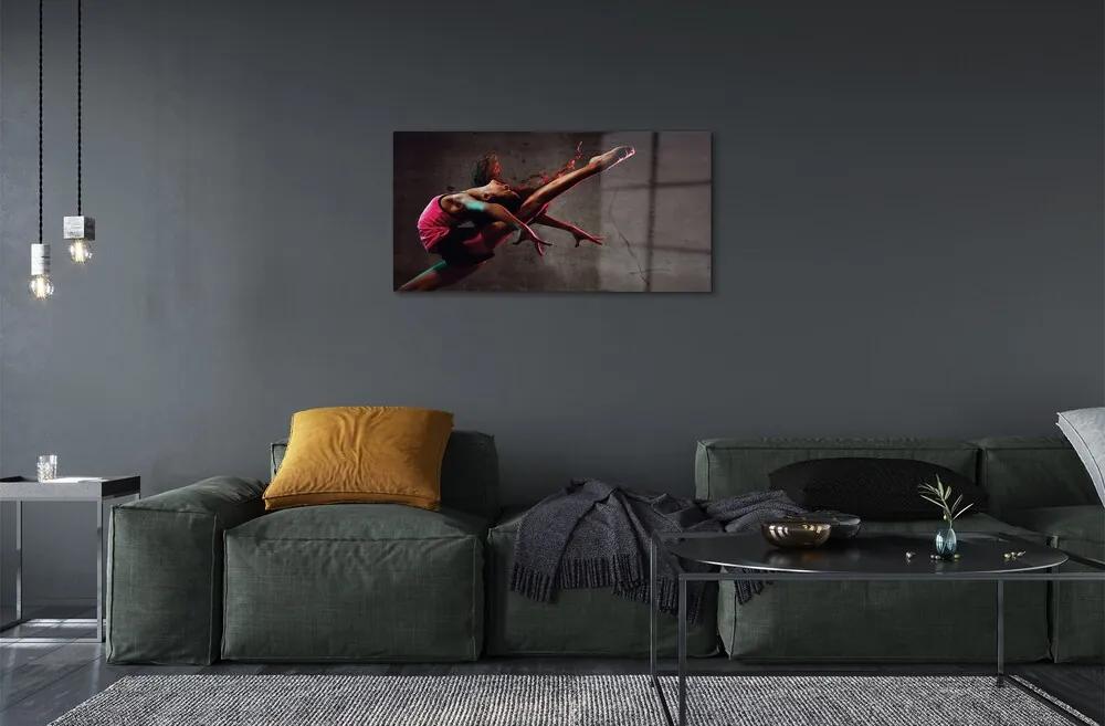 Sklenený obraz žena motúz 100x50 cm