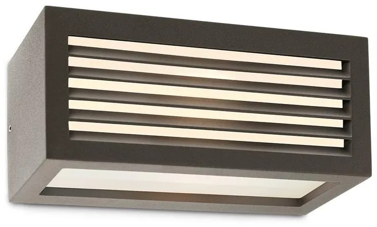 Redo 9898 - Vonkajšie nástenné svietidlo BRICK 1xE27/23W/230V IP54 šedá