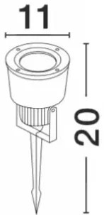Vonkajšia záhradná lampa Inside 11 tmavo sivé