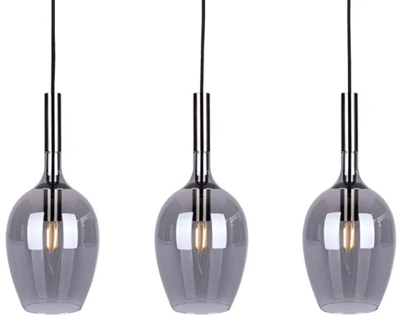 Luster na lanku LUGANO 3xE14/40W/230V šedá