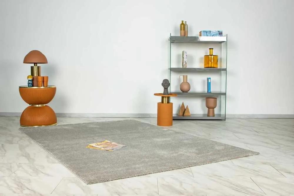 Lalee Kusový koberec Trendy Uni 400 Silver Rozmer koberca: 80 x 150 cm