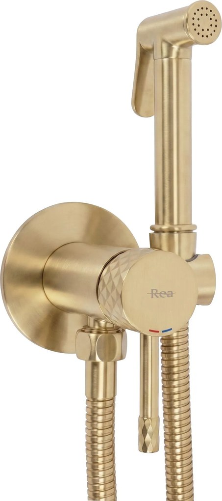 Rea Lungo Loop Diamond, podomietková bidetová batéria, brúsené zlato, REA-B3330