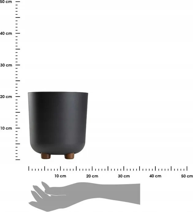 Plastový květináč na nožičkách Terra 21x19,3 cm - výber z 6 prevedení