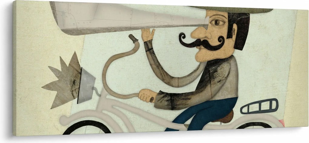 Astronóm na bicykli (120x50 cm)